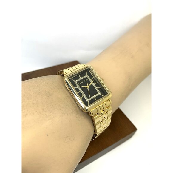 Anne Klein Women's Watch AK/3760 Quartz Black Dial Gold Stainless Steel 24mm - Picture 5 of 13